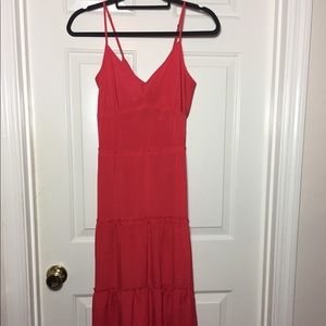 BCBG show stopping coral maxi dress